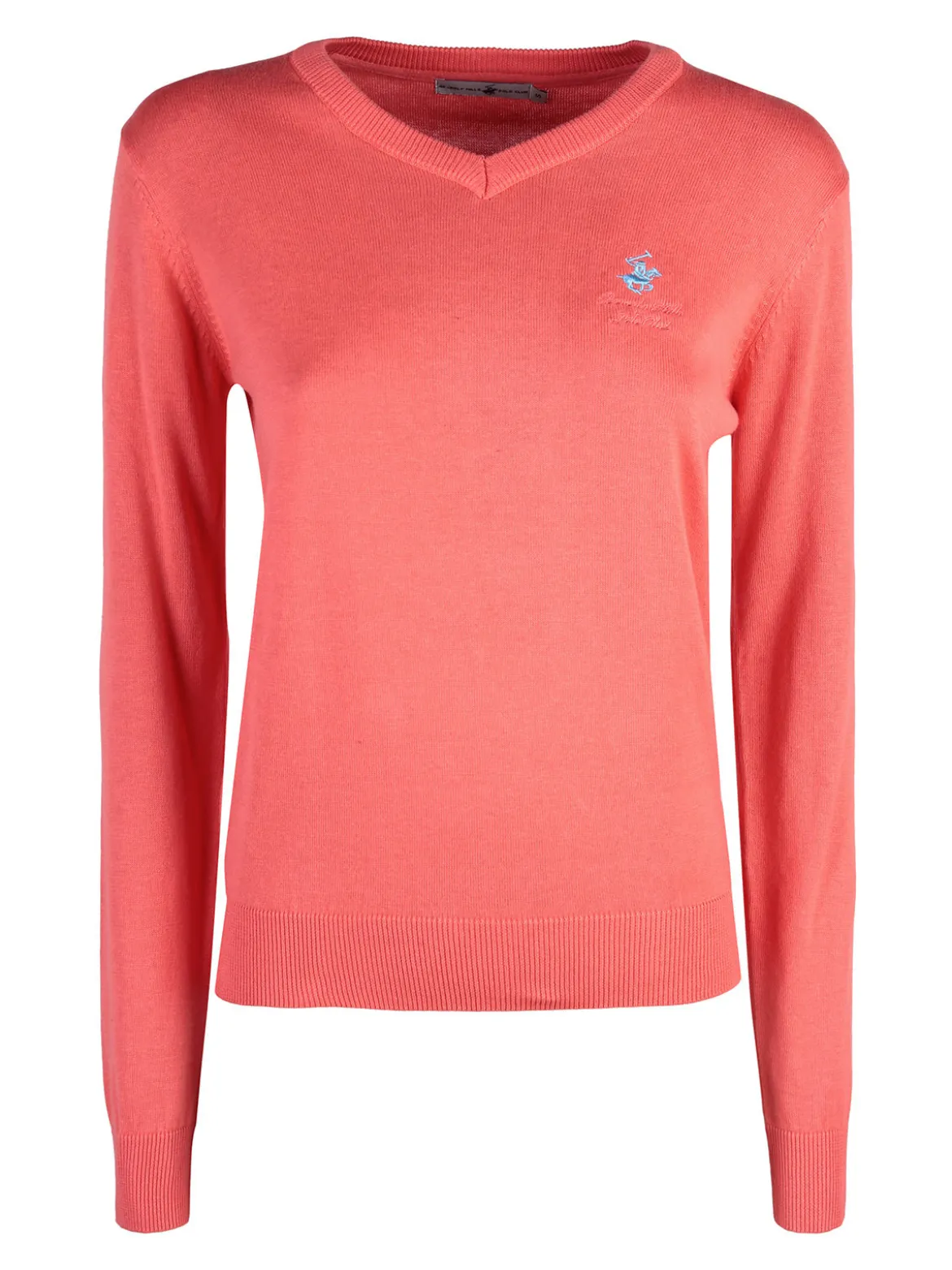 Polo Club Pullover donna in cotone scollo V