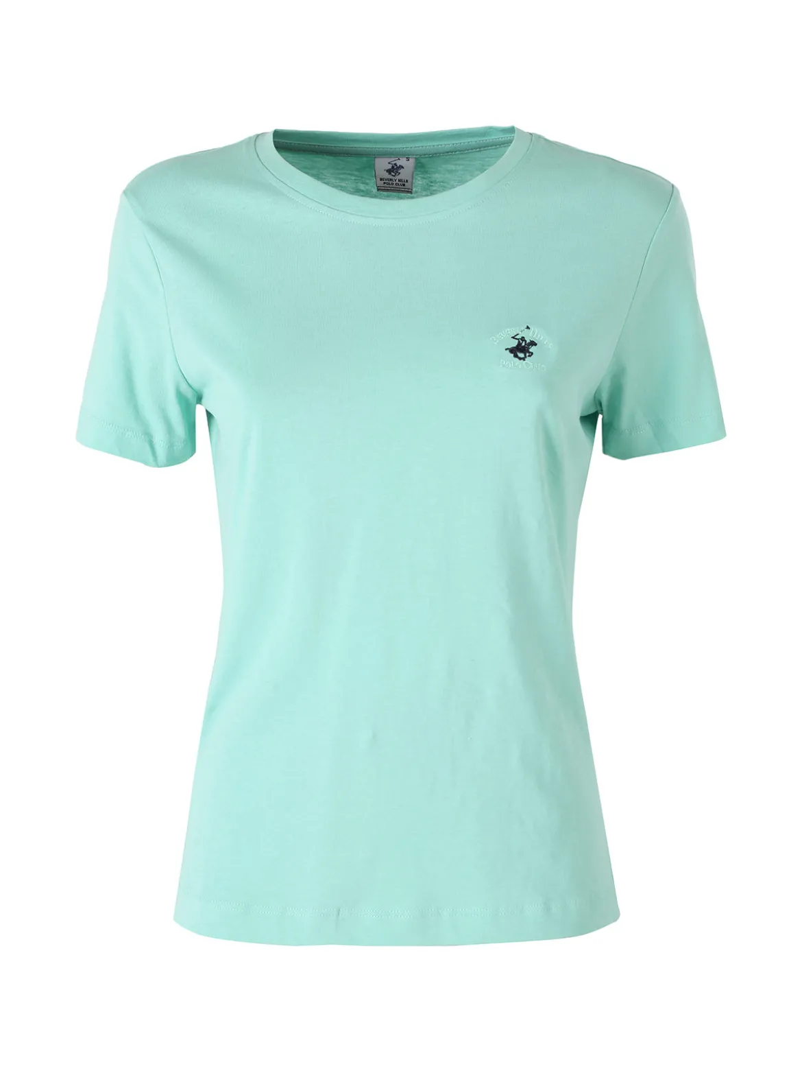 Polo Club T-shirt girocollo da donna in cotone - acqua marina