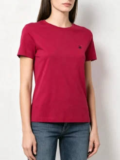 Polo Club T-shirt girocollo da donna in cotone - bordeaux