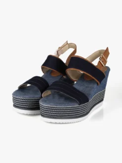 Port'Er Sandali donna in tessuto con zeppa