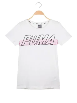 Puma Alpha logo tee t-shirt bianca con stampa