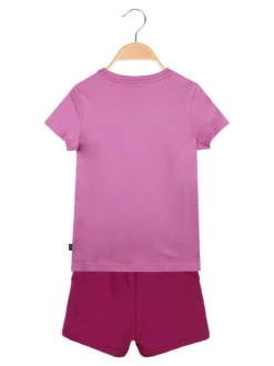 Puma Completo sportivo corto da bambina in cotone