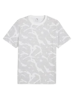 Puma ESS LOGO LAB AOP T-shirt da uomo - bianco