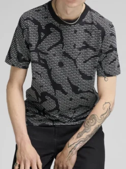 Puma ESS LOGO LAB AOP T-shirt da uomo - nero