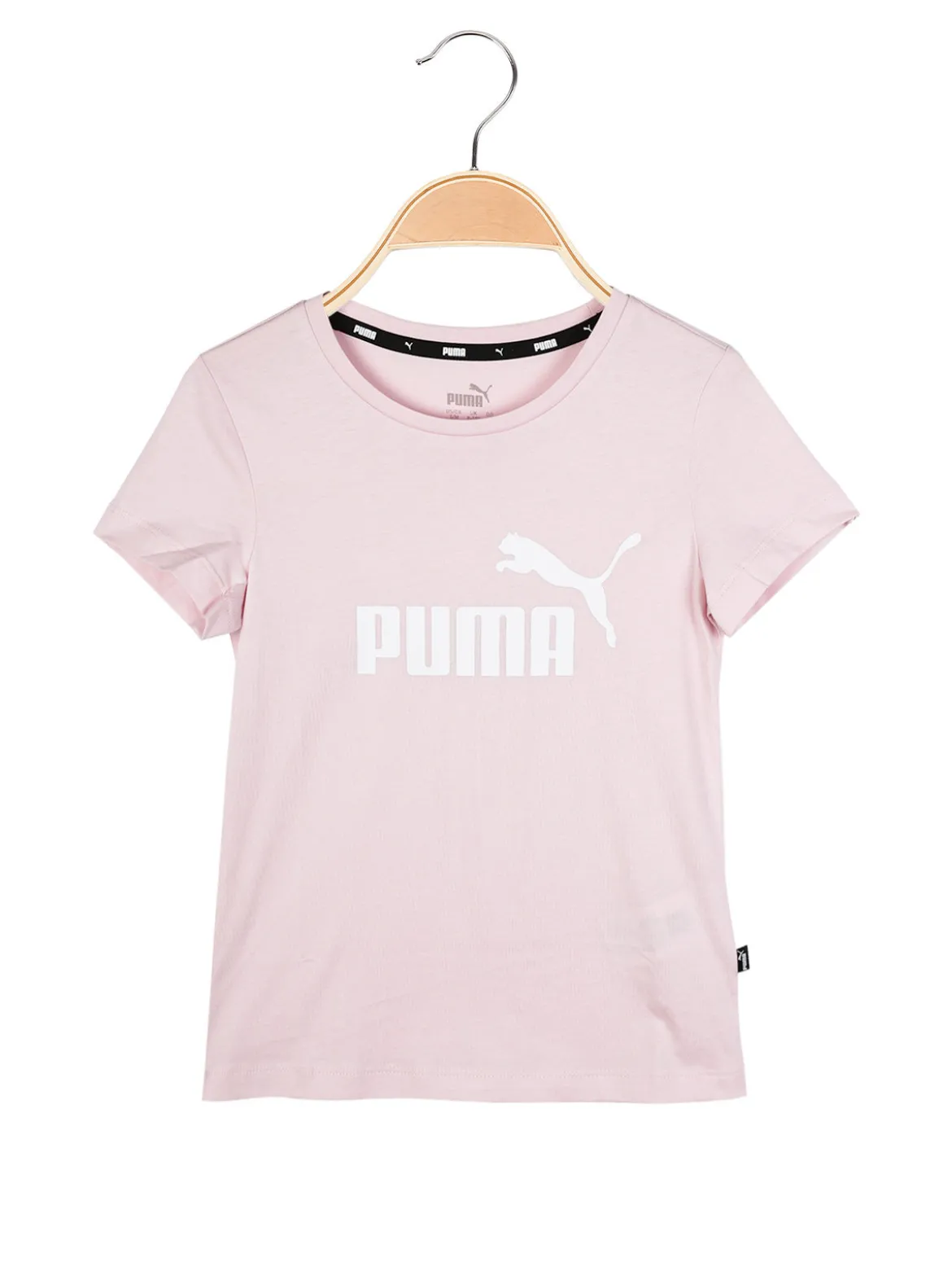 Puma ESS Logo Tee t-shirt rosa da ragazza