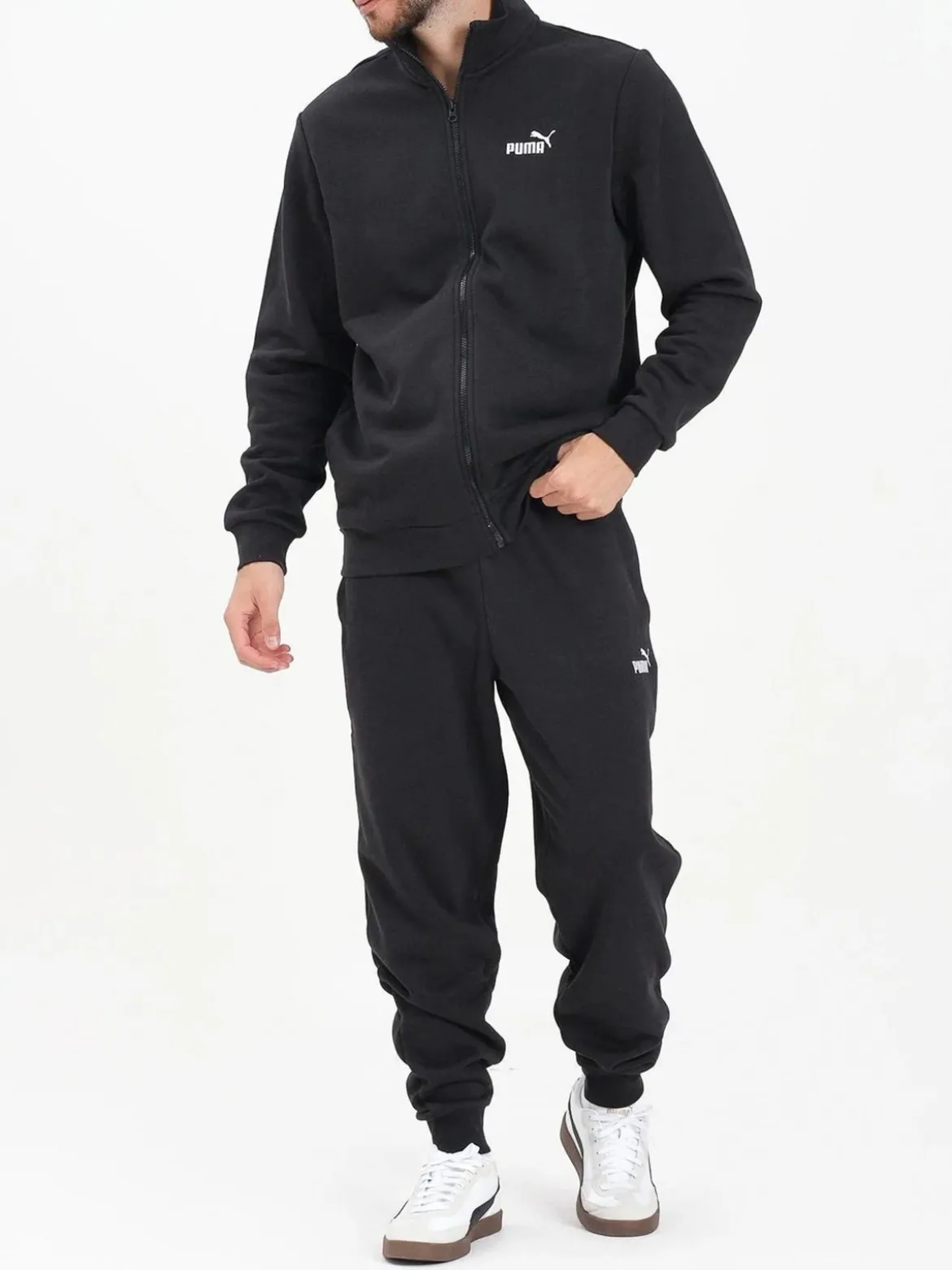 Puma ESS SWEAT SUIT Completo tuta uomo invernale full zip - nero