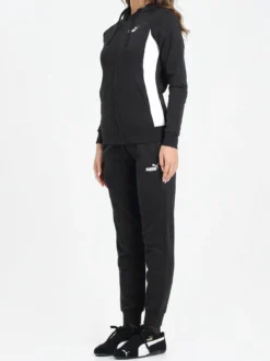 Puma FULL - ZIP HOODED SWEAT SUIT Completo tuta donna con cappuccio e zip - nero