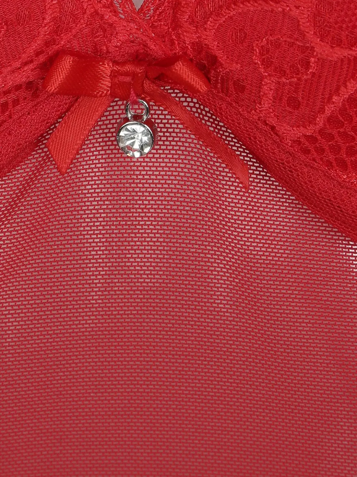 Pura Baby doll + perizoma completo intimo rosso