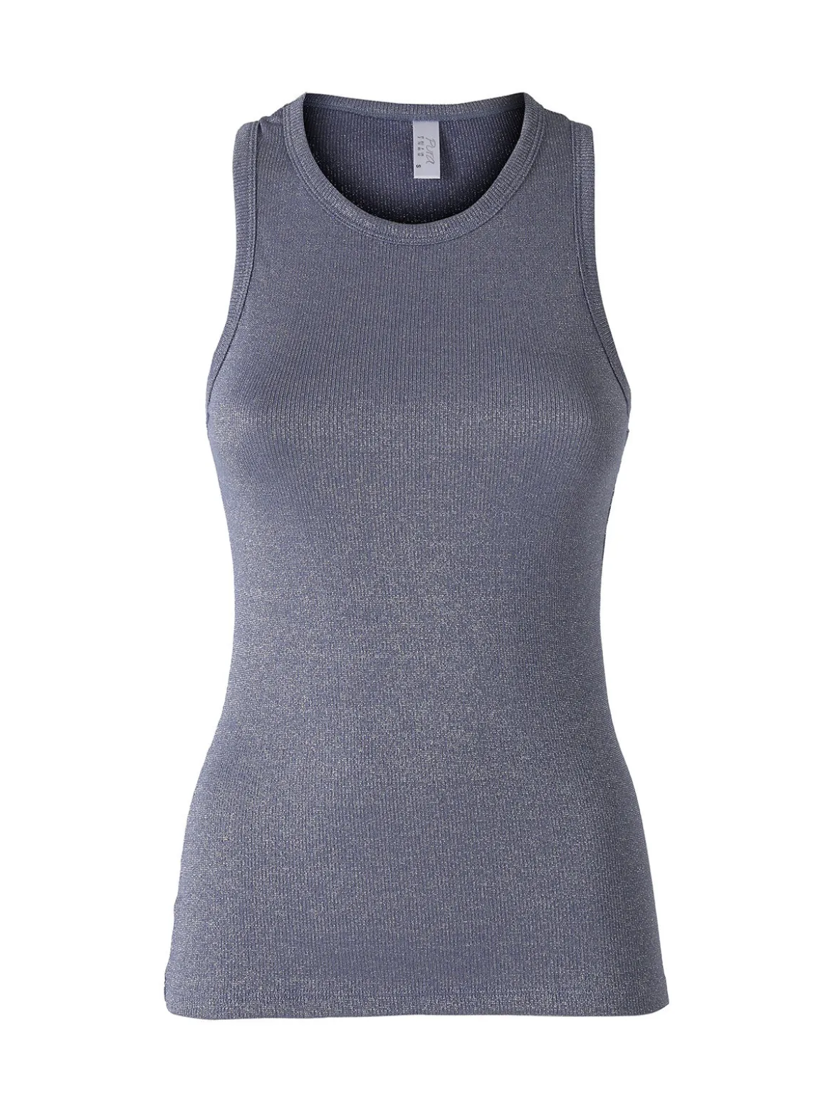 Pura Canotta da donna in cotone lamè - blu