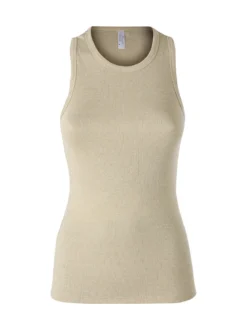 Pura Canotta da donna in cotone lamé - oro