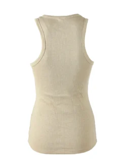 Pura Canotta da donna in cotone lamé - oro