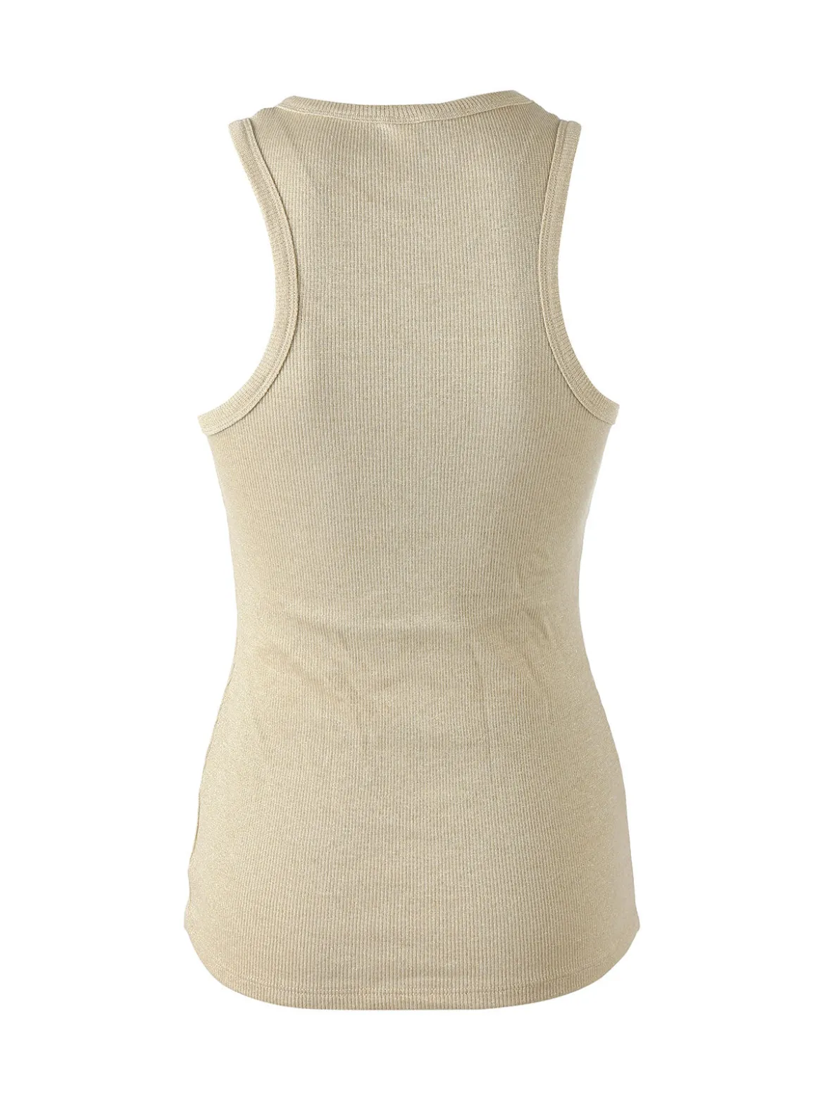 Pura Canotta da donna in cotone lamé - oro