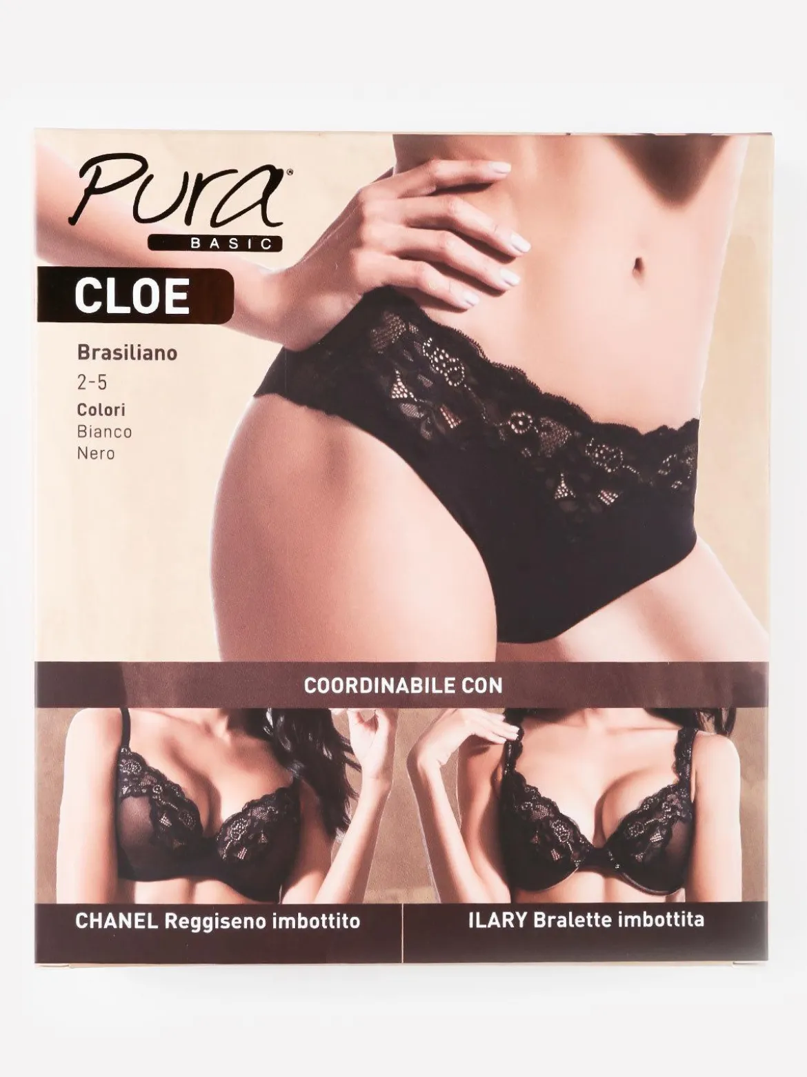 Pura CLOE P9124S Brasiliana con pizzo