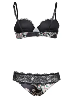 Pura P0709C Push up graduato + brasiliano in raso con stampe