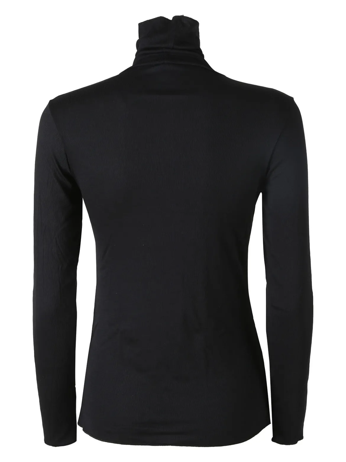 Pura P0736M Dolcevita donna a costine in cashmere - nero