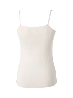 Pura P0717M top donna in bamboo con spalline sottili - sabbia