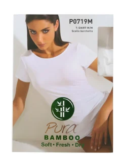 Pura T-shirt intima da donna in bamboo - blu scuro
