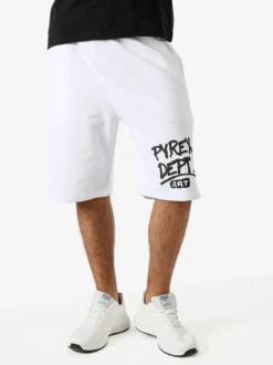 Pyrex Bermuda sportivi da uomo in cotone con logo - bianco
