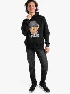 Pyrex Felpa da uomo con cappuccio e stampa - nero