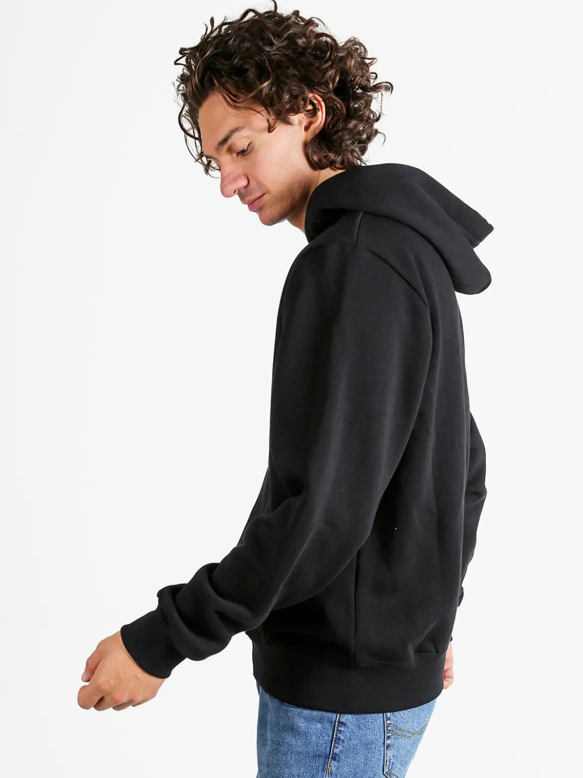 Pyrex Felpa da uomo con cappuccio e zip - nero