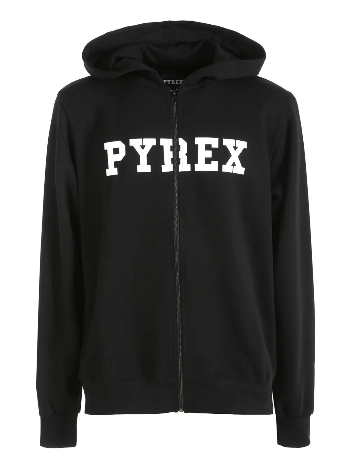 Pyrex Felpa da uomo con cappuccio e zip - nero