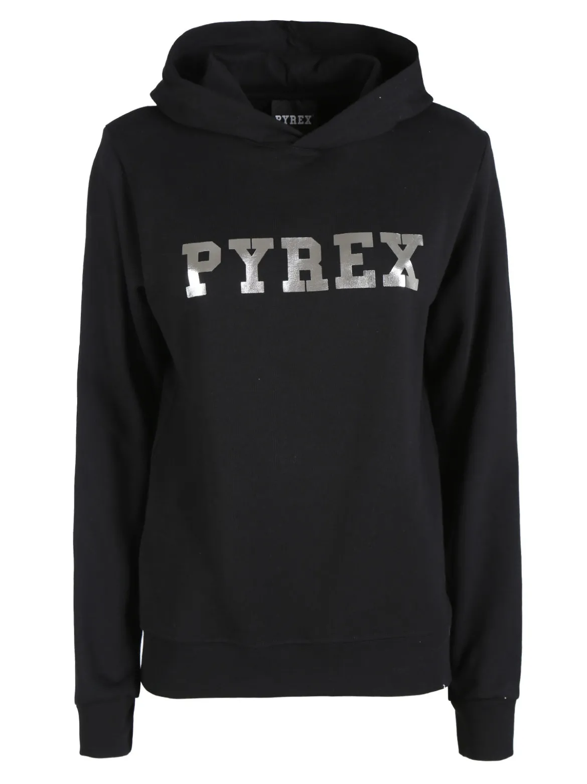 Pyrex Felpa donna in cotone con cappuccio e stampa logo