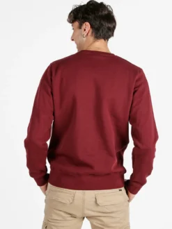 Pyrex Felpa girocollo da uomo invernale con logo - bordeaux