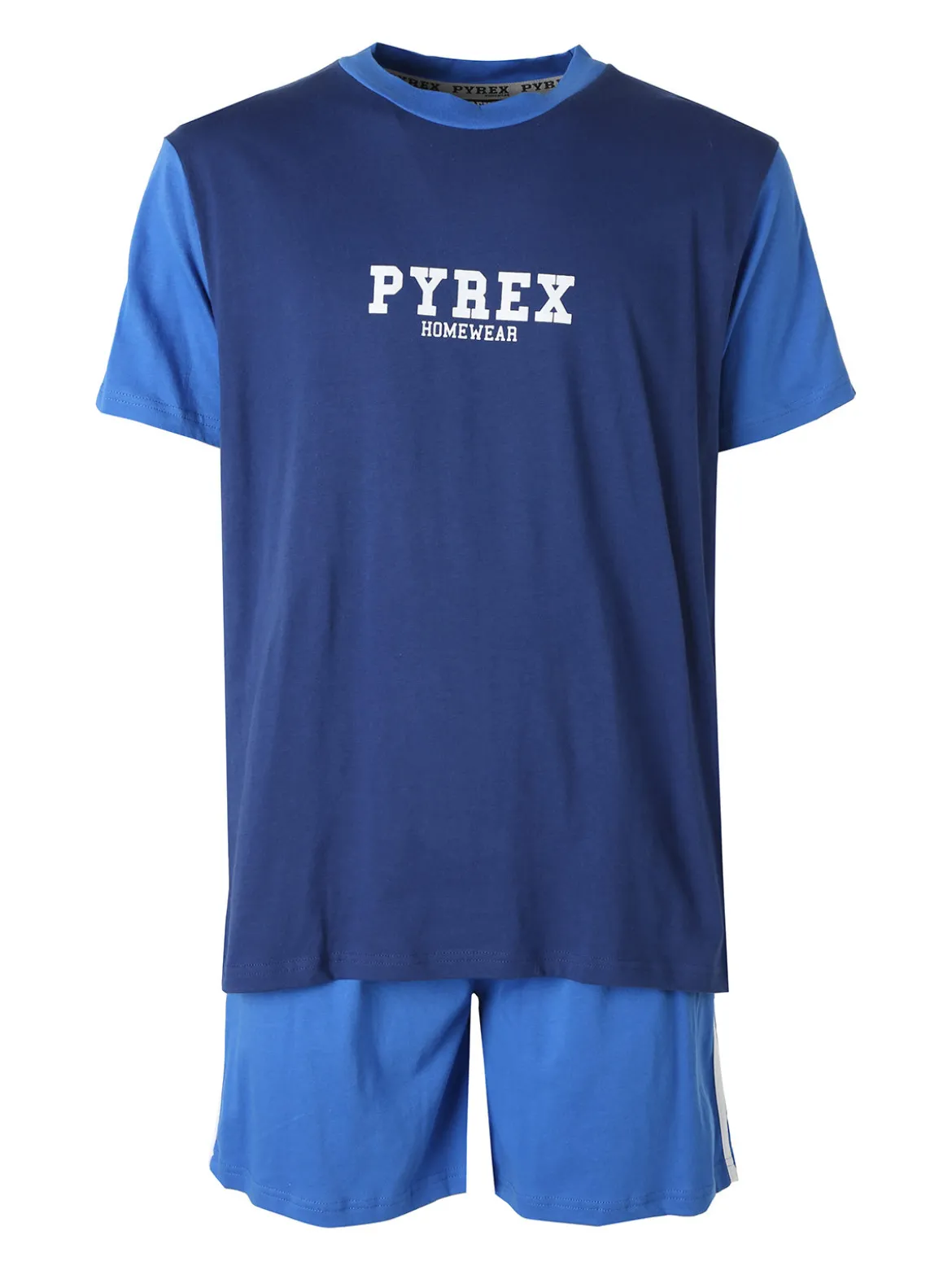 Pyrex Pigiama corto da uomo in cotone - blu