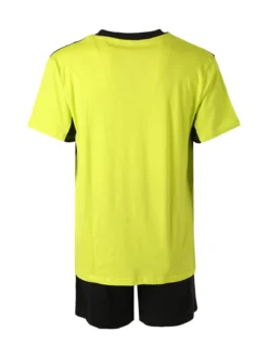 Pyrex Pigiama corto da uomo in cotone con logo - limone