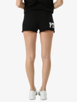 Pyrex Shorts donna in cotone con logo - nero