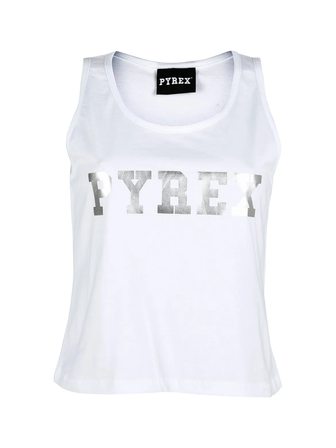 Pyrex Top donna sportivo in cotone con logo