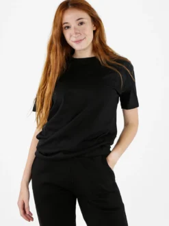 Pyrex T-shirt donna con stampa logo sul retro - nero