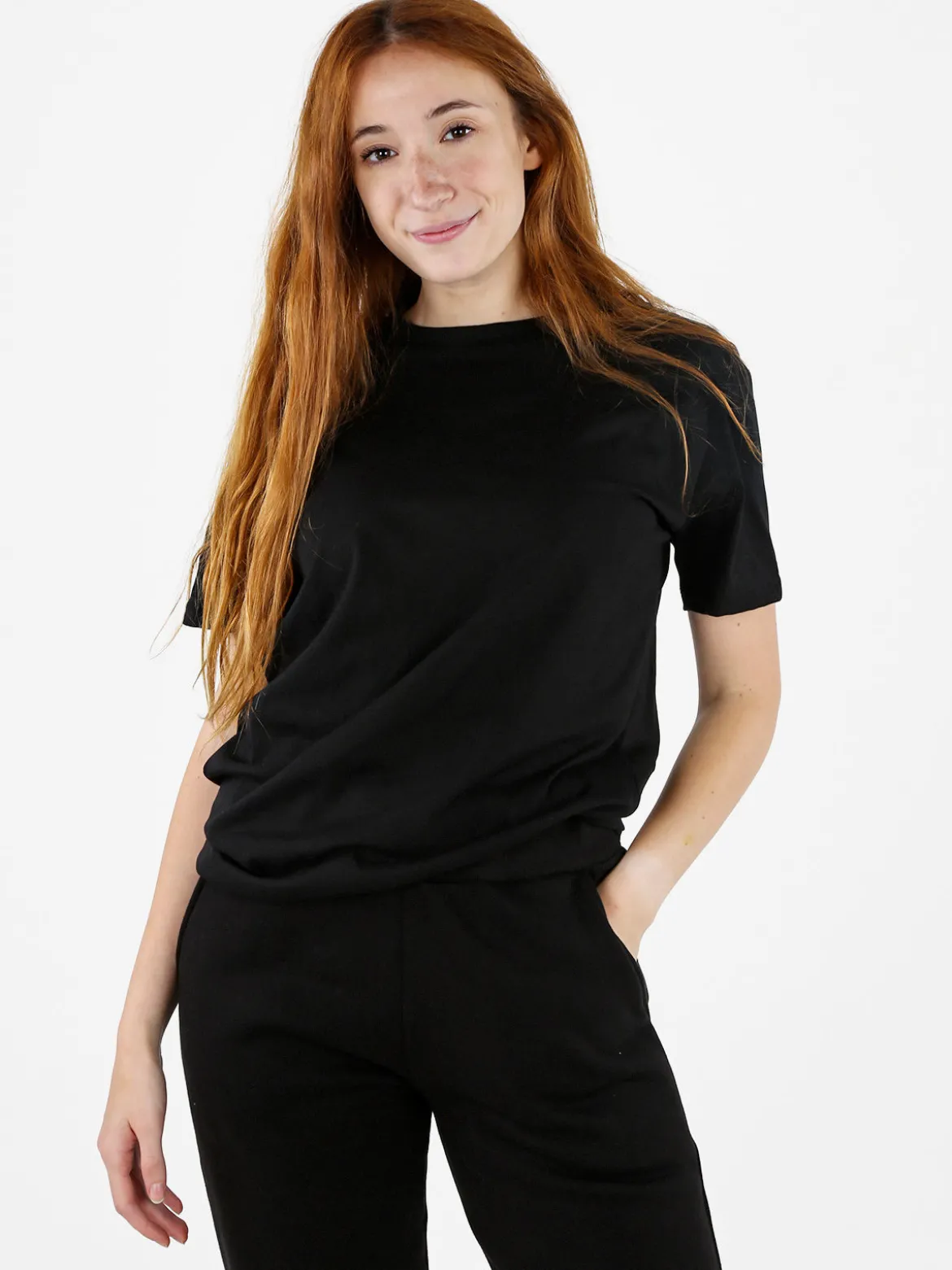 Pyrex T-shirt donna con stampa logo sul retro - nero