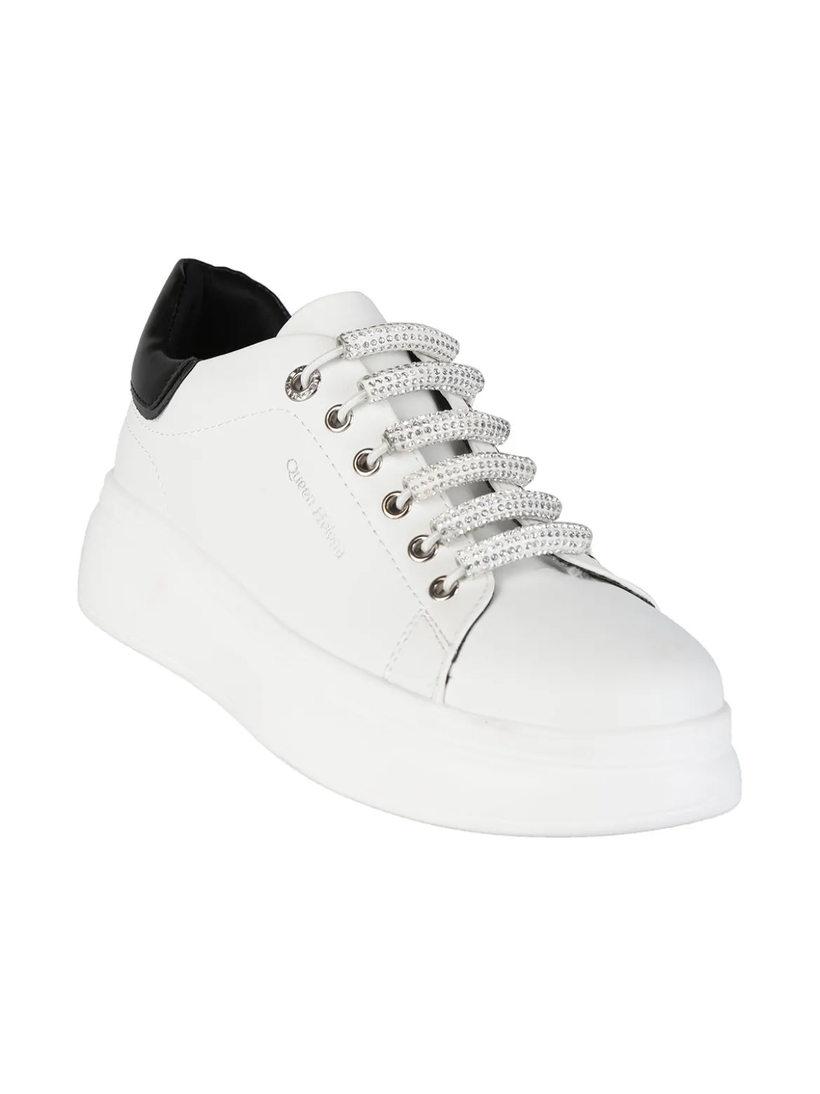 Queen Helena Sneakers donna con lacci elastici e platform
