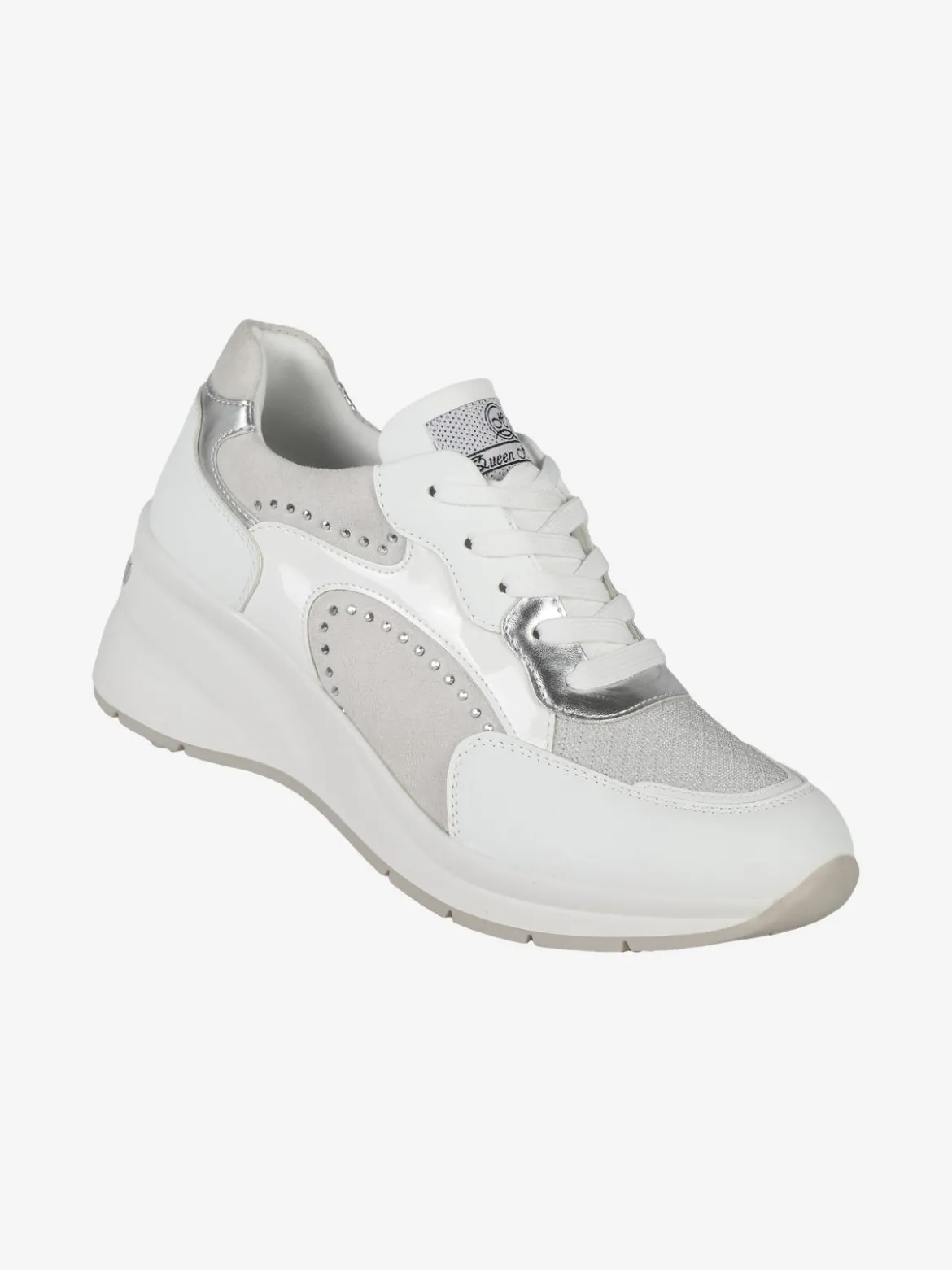 Queen Helena Sneakers donna stringate con zeppa