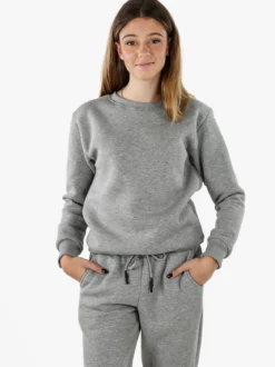 Raggi Lunari Felpa girocollo pesante da donna - grigio