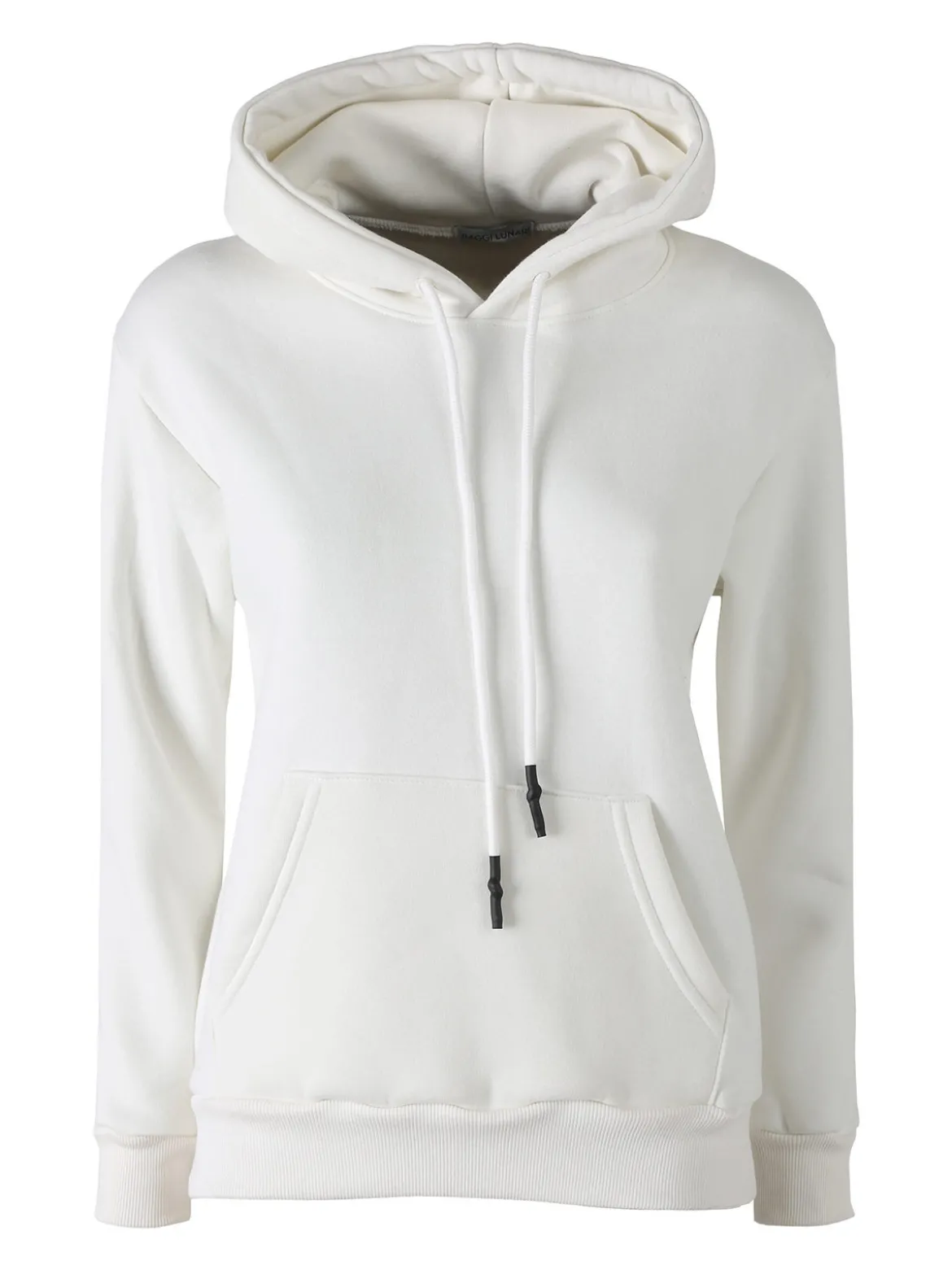 Raggi Lunari Felpa pesante da donna con cappuccio - bianco