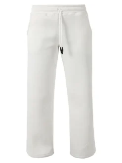 Raggi Lunari Pantaloni da donna in felpa a gamba larga con coulisse - bianco