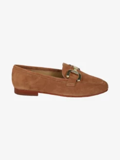 Rebecca Mocassini donna in pelle scamosciata con placchetta