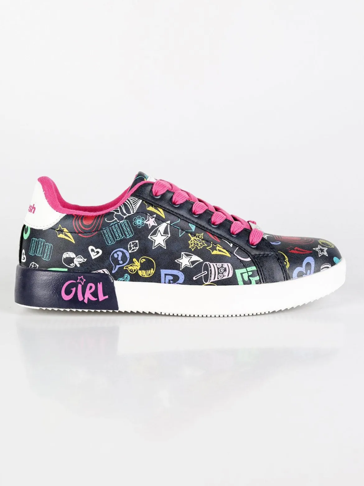 Refresh Sneakers basse donna in ecopelle con stampa disegni