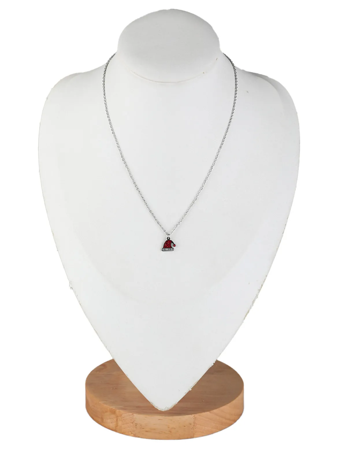 Rejena Collana sottile da donna con charm cappello di Natale