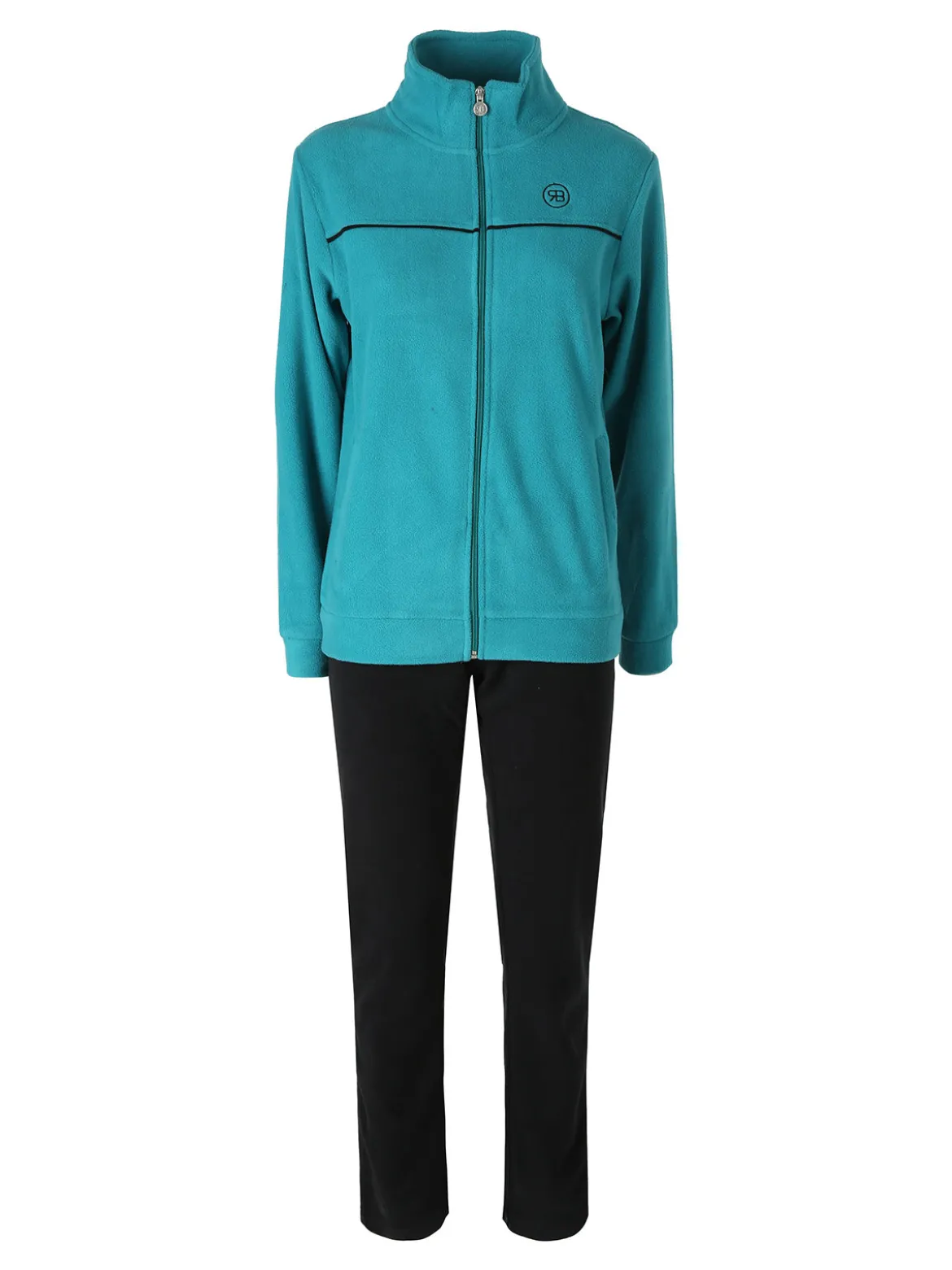 Renato Balestra Completo tuta da donna 2 pezzi in pile con zip - turchese