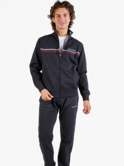 Renato Balestra Completo tuta da uomo 2 pezzi con felpa zip e pantaloni - blu scuro