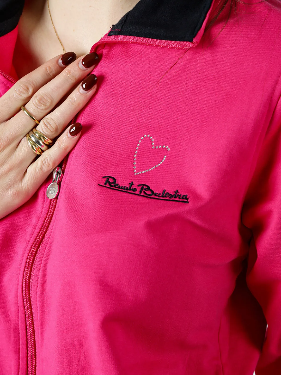 Renato Balestra Completo tuta 2 pezzi full zip in cotone - fucsia