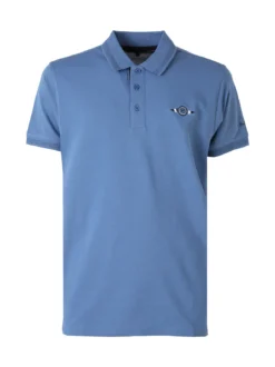 Renato Balestra Polo da uomo in cotone a maniche corte - blu