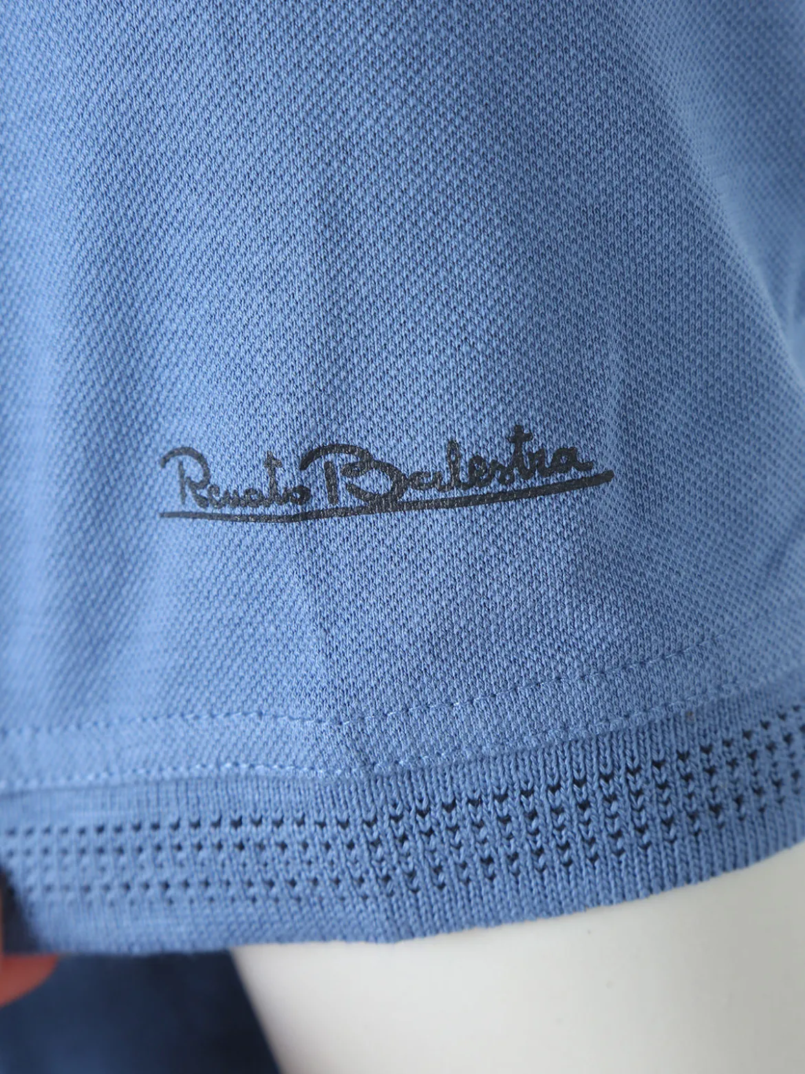 Renato Balestra Polo da uomo in cotone a maniche corte - blu