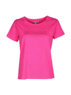 Renato Balestra T-shirt donna in cotone bielastico con glitter