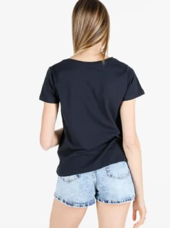 Renato Balestra T-shirt donna in cotone bielastico con scritta e strass
