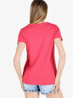Renato Balestra T-shirt donna in cotone bielastico con scritta e strass