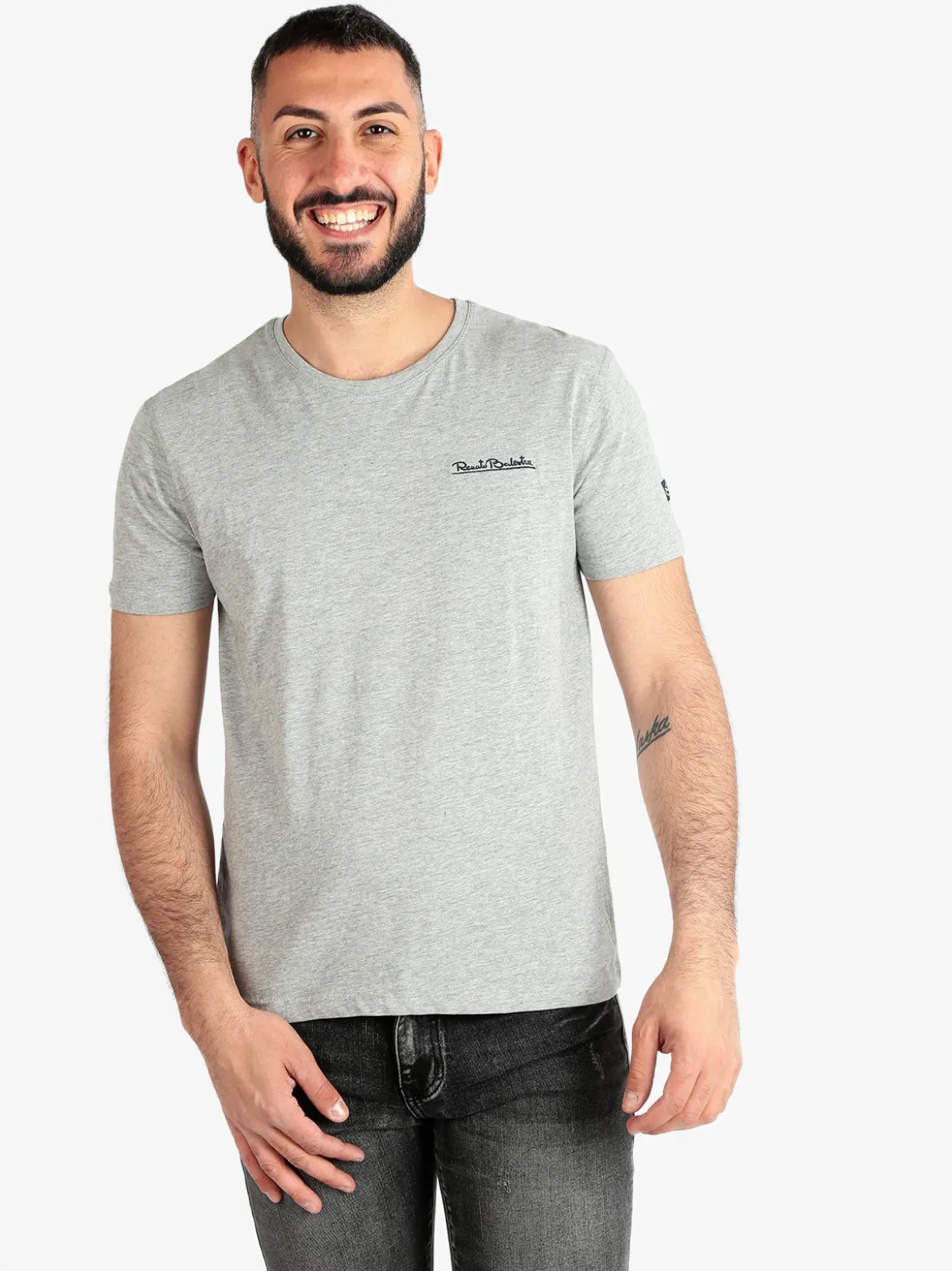 Renato Balestra T-shirt girocollo da uomo in cotone